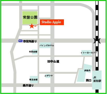 スタジオアップル地図